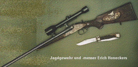 Erich Honeckers Jagdgewehr und Jagddolch
